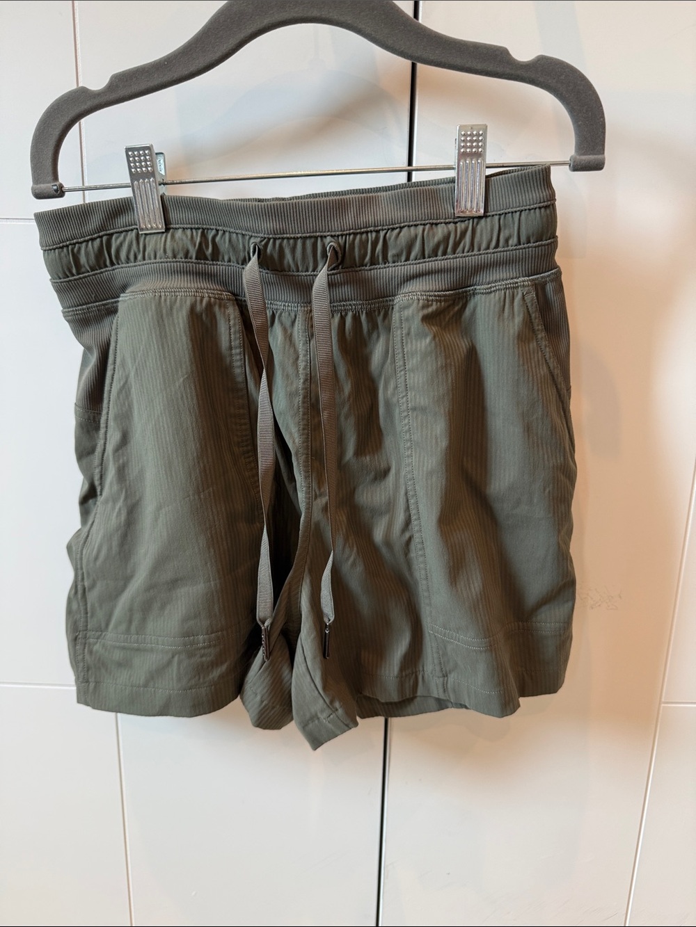 Lululemon Olive Green Drawstring Shorts